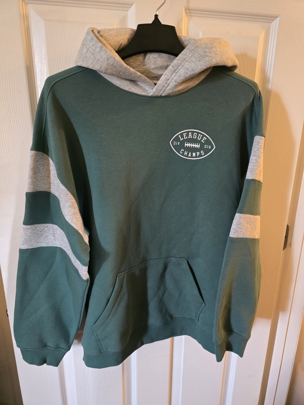 DSG 'League Champs' Hoodie Sweatshirt - Green & Gray (XL)